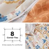 image:imageBedsure Duvet Cover Queen Size  Reversible Green FloralampBird Duvet Cover Set with Zipper Closure 3 Pieces Mistletoe Bedding Set with 8 Corner Ties and 2 Pillow Shams 20x2613  Apricot Buff No Comforter