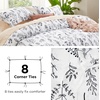 image:imageBedsure Duvet Cover Queen Size  Reversible Green FloralampBird Duvet Cover Set with Zipper Closure 3 Pieces Mistletoe Bedding Set with 8 Corner Ties and 2 Pillow Shams 20x2621  White No Comforter