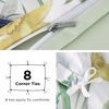 image:imageBedsure Duvet Cover Queen Size  Reversible Green FloralampBird Duvet Cover Set with Zipper Closure 3 Pieces Mistletoe Bedding Set with 8 Corner Ties and 2 Pillow Shams 20x2615  Green Floral No Comforter