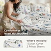 image:imageBedsure Duvet Cover Queen Size  Reversible Green FloralampBird Duvet Cover Set with Zipper Closure 3 Pieces Mistletoe Bedding Set with 8 Corner Ties and 2 Pillow Shams 20x2604  Coconut White No Comforter