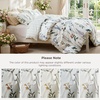 image:imageBedsure Duvet Cover Queen Size  Reversible Green FloralampBird Duvet Cover Set with Zipper Closure 3 Pieces Mistletoe Bedding Set with 8 Corner Ties and 2 Pillow Shams 20x2604  Coconut White No Comforter