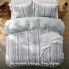 image:imageBedsure Duvet Cover Queen Size  Reversible Green FloralampBird Duvet Cover Set with Zipper Closure 3 Pieces Mistletoe Bedding Set with 8 Corner Ties and 2 Pillow Shams 20x2606  Formal Grey No Comforter