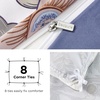 image:imageBedsure Duvet Cover Queen Size  Reversible Green FloralampBird Duvet Cover Set with Zipper Closure 3 Pieces Mistletoe Bedding Set with 8 Corner Ties and 2 Pillow Shams 20x2617  Blue Blossm No Comforter