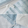 image:imageBedsure Duvet Cover Queen Size  Reversible Green FloralampBird Duvet Cover Set with Zipper Closure 3 Pieces Mistletoe Bedding Set with 8 Corner Ties and 2 Pillow Shams 20x2601  Blue No Comforter