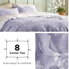 image:imageBedsure Duvet Cover Queen Size  Reversible Green FloralampBird Duvet Cover Set with Zipper Closure 3 Pieces Mistletoe Bedding Set with 8 Corner Ties and 2 Pillow Shams 20x2600  Misty Lilac No Comforter