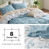 image:imageBedsure Duvet Cover Queen Size  Reversible Green FloralampBird Duvet Cover Set with Zipper Closure 3 Pieces Mistletoe Bedding Set with 8 Corner Ties and 2 Pillow Shams 20x2610  Mineral Blue No Comforter