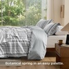 image:imageBedsure Duvet Cover Queen Size  Reversible Green FloralampBird Duvet Cover Set with Zipper Closure 3 Pieces Mistletoe Bedding Set with 8 Corner Ties and 2 Pillow Shams 20x2606  Formal Grey No Comforter