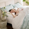 image:imageBedsure Duvet Cover Queen Size  Reversible Green FloralampBird Duvet Cover Set with Zipper Closure 3 Pieces Mistletoe Bedding Set with 8 Corner Ties and 2 Pillow Shams 20x2603  Sage Green No Comforter