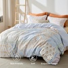 image:imageBedsure Duvet Cover Queen Size  Reversible Green FloralampBird Duvet Cover Set with Zipper Closure 3 Pieces Mistletoe Bedding Set with 8 Corner Ties and 2 Pillow Shams 20x2618  Winter Sky No Comforter