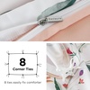 image:imageBedsure Duvet Cover Queen Size  Reversible Green FloralampBird Duvet Cover Set with Zipper Closure 3 Pieces Mistletoe Bedding Set with 8 Corner Ties and 2 Pillow Shams 20x2614  Pale Blush Floral No Comforter