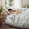image:imageBedsure Duvet Cover Queen Size  Reversible Green FloralampBird Duvet Cover Set with Zipper Closure 3 Pieces Mistletoe Bedding Set with 8 Corner Ties and 2 Pillow Shams 20x2604  Coconut White No Comforter
