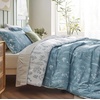 image:imageBedsure Duvet Cover Queen Size  Reversible Green FloralampBird Duvet Cover Set with Zipper Closure 3 Pieces Mistletoe Bedding Set with 8 Corner Ties and 2 Pillow Shams 20x2610  Mineral Blue No Comforter