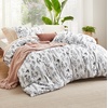 image:imageBedsure Duvet Cover Queen Size  Reversible Green FloralampBird Duvet Cover Set with Zipper Closure 3 Pieces Mistletoe Bedding Set with 8 Corner Ties and 2 Pillow Shams 20x2621  White No Comforter