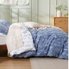image:imageBedsure Duvet Cover Queen Size  Reversible Green FloralampBird Duvet Cover Set with Zipper Closure 3 Pieces Mistletoe Bedding Set with 8 Corner Ties and 2 Pillow Shams 20x2624  Infinity Blue No Comforter