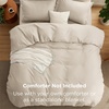 image:imageBedsure Duvet Cover Queen Size 1Pc Soft Double Brushed Bedding Black00  Beige