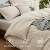 image:imageBedsure Duvet Cover Queen Size 1Pc Soft Double Brushed Bedding Black00  Beige