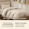image:imageBedsure Duvet Cover Queen Size 1Pc Soft Double Brushed Bedding Black00  Beige