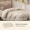 image:imageBedsure Duvet Cover Queen Size 1Pc Soft Double Brushed Bedding Black00  Beige