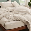 image:imageBedsure Duvet Cover Queen Size 1Pc Soft Double Brushed Bedding Black00  Beige