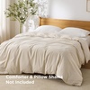 image:imageBedsure Duvet Cover Queen Size 1Pc Soft Double Brushed Bedding Black00  Beige