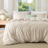 image:imageBedsure Duvet Cover Queen Size 1Pc Soft Double Brushed Bedding Black00  Beige