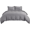 image:imageBedsure Duvet Cover Queen Size 1Pc Soft Double Brushed Bedding Black00  Grey