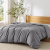 image:imageBedsure Duvet Cover Queen Size 1Pc Soft Double Brushed Bedding Black00  Grey