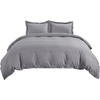 image:imageBedsure Duvet Cover Queen Size 1Pc Soft Double Brushed Bedding Black00  Grey
