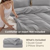 image:imageBedsure Duvet Cover Queen Size 1Pc Soft Double Brushed Bedding Black00  Grey