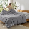 image:imageBedsure Duvet Cover Queen Size 1Pc Soft Double Brushed Bedding Black00  Grey
