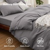 image:imageBedsure Duvet Cover Queen Size 1Pc Soft Double Brushed Bedding Black00  Grey