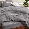 image:imageBedsure Duvet Cover Queen Size 1Pc Soft Double Brushed Bedding Black00  Grey