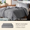 image:imageBedsure Duvet Cover Queen Size 1Pc Soft Double Brushed Bedding Black00  Grey