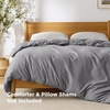 image:imageBedsure Duvet Cover Queen Size 1Pc Soft Double Brushed Bedding Black00  Grey