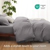 image:imageBedsure Duvet Cover Queen Size 1Pc Soft Double Brushed Bedding Black00  Grey