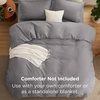 image:imageBedsure Duvet Cover Queen Size 1Pc Soft Double Brushed Bedding Black00  Grey
