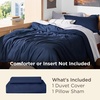 image:imageBedsure Duvet Cover Queen Size 1Pc Soft Double Brushed Bedding Black00  Navy Blue