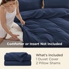 image:imageBedsure Duvet Cover Queen Size 1Pc Soft Double Brushed Bedding Black00  Navy Blue