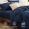 image:imageBedsure Duvet Cover Queen Size 1Pc Soft Double Brushed Bedding Black00  Navy Blue