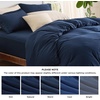 image:imageBedsure Duvet Cover Queen Size 1Pc Soft Double Brushed Bedding Black00  Navy Blue