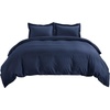 image:imageBedsure Duvet Cover Queen Size 1Pc Soft Double Brushed Bedding Black00  Navy Blue