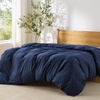 image:imageBedsure Duvet Cover Queen Size 1Pc Soft Double Brushed Bedding Black00  Navy Blue