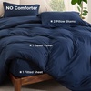 image:imageBedsure Duvet Cover Queen Size 1Pc Soft Double Brushed Bedding Black00  Navy Blue