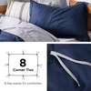 image:imageBedsure Duvet Cover Queen Size 1Pc Soft Double Brushed Bedding Black00  Navy Blue