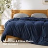 image:imageBedsure Duvet Cover Queen Size 1Pc Soft Double Brushed Bedding Black00  Navy Blue