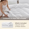 image:imageBedsure Duvet Cover Queen Size 1Pc Soft Double Brushed Bedding Black01  White