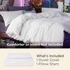 image:imageBedsure Duvet Cover Queen Size 1Pc Soft Double Brushed Bedding Black01  White