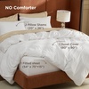 image:imageBedsure Duvet Cover Queen Size 1Pc Soft Double Brushed Bedding Black01  White