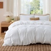 image:imageBedsure Duvet Cover Queen Size 1Pc Soft Double Brushed Bedding Black01  White