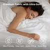image:imageBedsure Duvet Cover Queen Size 1Pc Soft Double Brushed Bedding Black01  White